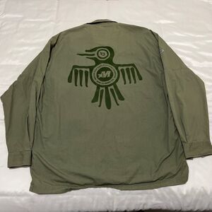Vintage Mecca Military Style Shirt Men’s Large Tan Paratrooper Skater Rapper Y2K